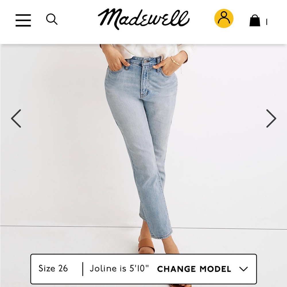 Madewell Curvy Perfect Vintage Jean NWT size 27